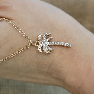 PALM TREE SHIMMER NECKLACE